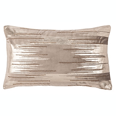Safavieh Prasla Oblong Throw Pillow in Taupe/Gold. View a larger version of this product image.