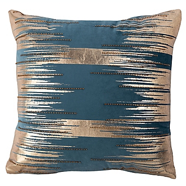Safavieh Prasla Square Throw Pillow in Gold. View a larger version of this product image.
