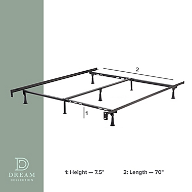 Dream Collection&trade; by LUCID&reg; Twin to Queen Adjustable Bed Frame with 3-Inch Glides. View a larger version of this product image.