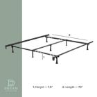 Alternate image 2 for Dream Collection&trade; by LUCID&reg; Twin to Queen Adjustable Bed Frame with 3-Inch Glides