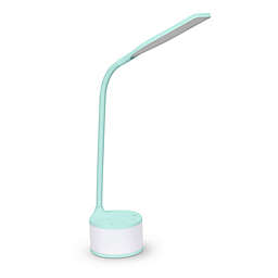 iHome RGB Color Changing LED Desk Lamp with USB Charger in Pastel Green