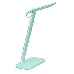 iHome RDG LED Reading Lamp in Pastel Green with USB Charger, Flexible Head and Dimmer