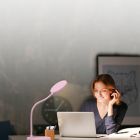 Alternate image 1 for iHome&reg; Led Desk Lamp with Flex Neck &amp; 5-Watt Qi Wireless Charging in Pastel Pink