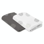 4moms&reg; Breeze&reg; 2-Pack Cotton Playard Sheets in Grey/White