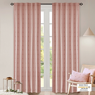 Urban Habitat 95-Inch Rod Pocket/Back Tab Brooklyn Window Curtain Panel in Pink (Single). View a larger version of this product image.
