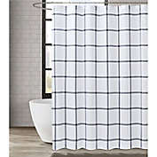 Truly Soft Printed Window Pane Shower Curtain