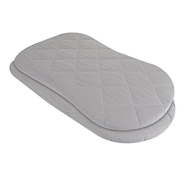 Ely&#39;s & Co.&reg; Waterproof Quilted Bassinet Sheet in Grey. View a larger version of this product image.