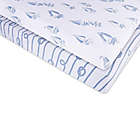 Alternate image 0 for Ely&#39;s &amp; Co. 2-Pack Nautical Jersey Cotton Crib Sheets in Blue