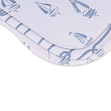 Ely&#39;s &amp; Co.&reg; 2-Pack Nautical Bassinet Sheets in Blue. View a larger version of this product image.