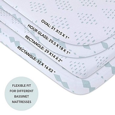 Ely&#39;s &amp; Co.&reg; 2-Pack Diamonds Bassinet Sheets in Sage. View a larger version of this product image.
