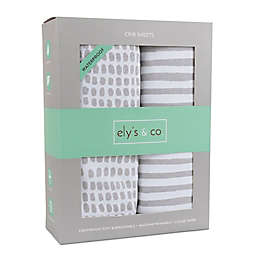 Ely&#39;s &amp; Co.&reg; 2-Pack Waterproof Crib Sheets in Taupe