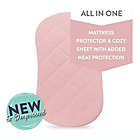 Alternate image 2 for Ely&#39;s & Co.&reg; Waterproof Quilted Bassinet Sheet in Mauve