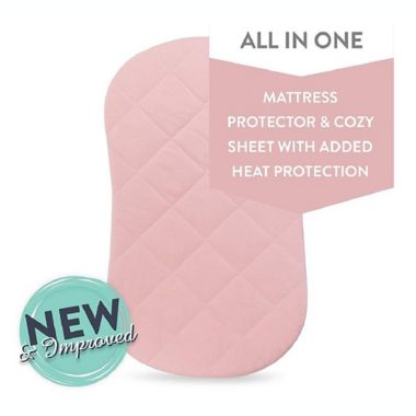 Ely&#39;s & Co.&reg; Waterproof Quilted Bassinet Sheet in Mauve. View a larger version of this product image.