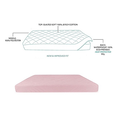 Ely&#39;s & Co.&reg; Waterproof Quilted Bassinet Sheet in Mauve. View a larger version of this product image.