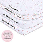 Alternate image 1 for Ely&#39;s &amp; Co.&reg; 2-Pack Stars Jersey Cotton Bassinet Sheets in Mauve