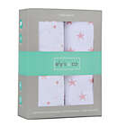 Alternate image 2 for Ely&#39;s &amp; Co. 2-Pack Stars Jersey Cotton Crib Sheets in Mauve