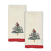 Spode Christmas Tree Fingertip Towels in Ivory (Set of 2)
