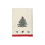 Spode&reg; Christmas Tree Hand Towel in Ivory/Red