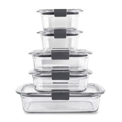 Brilliance 10-Piece Glass Storage Containers Set | Rubbermaid®