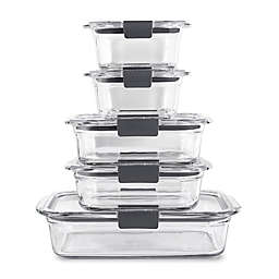 Rubbermaid® Brilliance 10-Piece Glass Storage Containers Set
