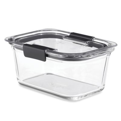 Rubbermaid&reg; Brilliance&trade; 4.7 Cup Rectangular Glass Food Storage Container