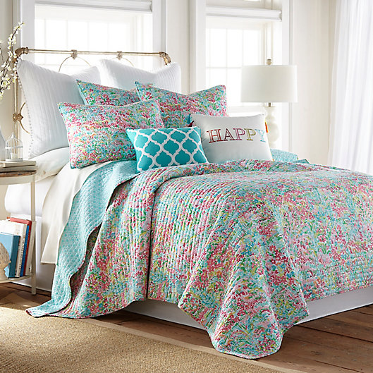Alternate image 1 for Levtex Home Karola 2-Piece Reversible Twin Quilt Set in Teal