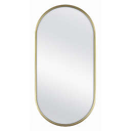 32-Inch x 16-Inch Oval Metal Wall Mirror