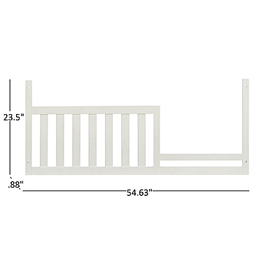 Soho Baby Emily Toddler Guard Rail in White. View a larger version of this product image.