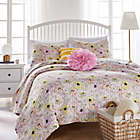 Alternate image 1 for Greenland Home Fashions Misty Bloom Reversible Quilt Set in Pink