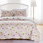 Alternate image 2 for Greenland Home Fashions Misty Bloom Reversible Quilt Set in Pink