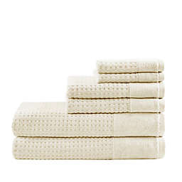 Madison Park® Spa Waffle Cotton Jacquard 6-Piece Towel Set