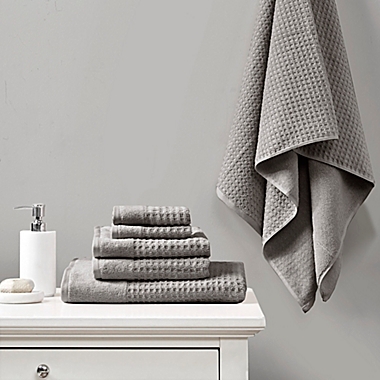 Madison Park Spa Waffle Cotton Jacquard 6 Piece Towels Set. View a larger version of this product image.