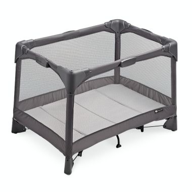 4moms&reg; Breeze&reg; GO Playard in Grey. View a larger version of this product image.