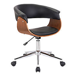 Armen Living® Faux Leather Swivel Bellevue Chair