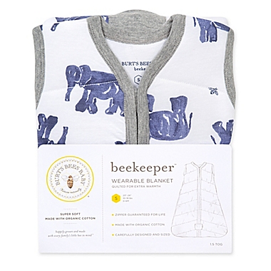 Burt&#39;s Bees Baby&reg; Beekeeper&trade; Large Elephants Organic Cotton Wearable Blanket. View a larger version of this product image.
