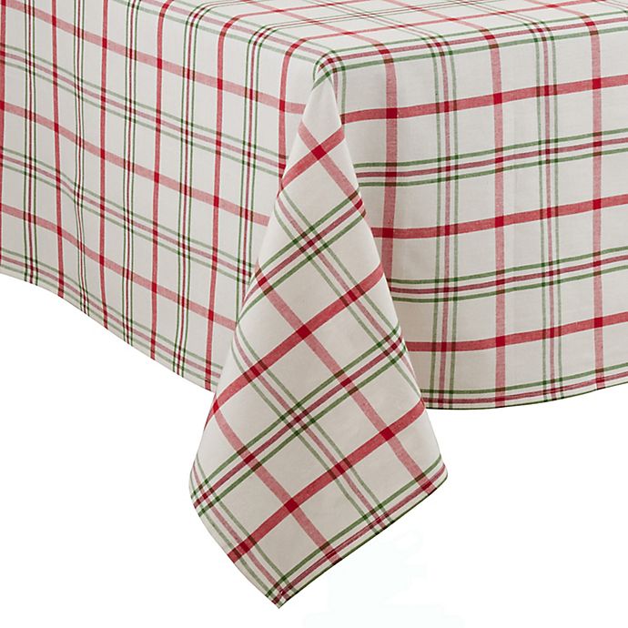 Home Table Cloth Red Plaid Tartan Texture Cotton Print Table Linens Cloth Cover Tablecloth for Kitchen Dining Room Decor 60x84 Inch Shower Table Cloths 