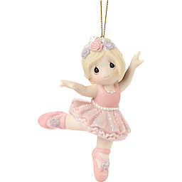 Precious Moments® 4.25-Inch Porcelain Ballerina Christmas Ornament in Pink