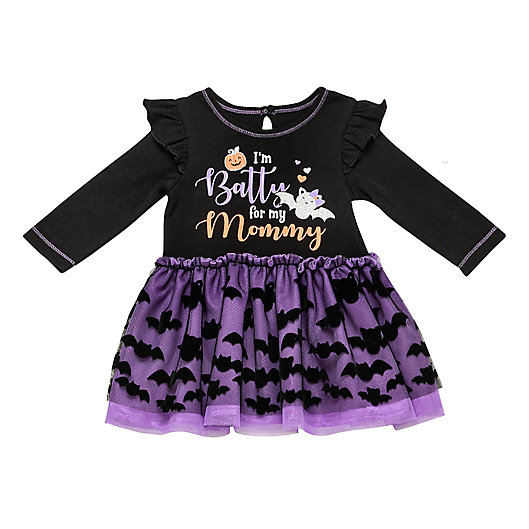 Alternate image 1 for Baby Starters® Halloween Batty Dress in Black