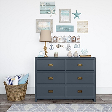 Miles 6-Drawer Dresser Graphite Blue. View a larger version of this product image.