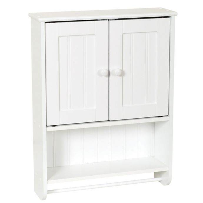 Zenna Home 26 Inch Bathroom Wall Cabinet In White Bed Bath Beyond