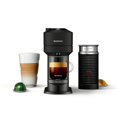 Nespresso Vertuo Next Coffee and Espresso Machine Bundle by De'Longhi - Black Matte