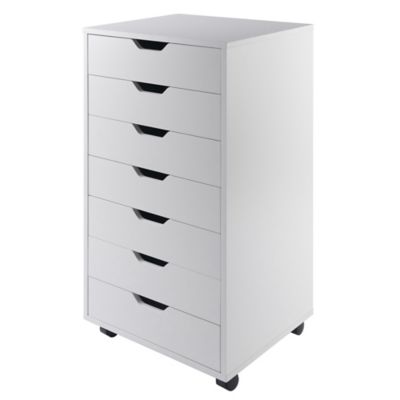 Winsome Trading Halifax 7-Drawer Storage Cabinet In White