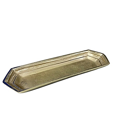 W Home Decorative Tray in Gold. View a larger version of this product image.