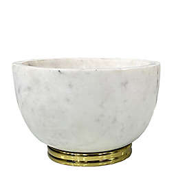 W Home Marble Bowl in Natural/Gold