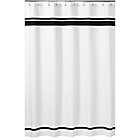 Alternate image 3 for Sweet Jojo Designs Hotel Shower Curtain in White/Black