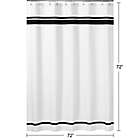 Alternate image 4 for Sweet Jojo Designs Hotel Shower Curtain in White/Black