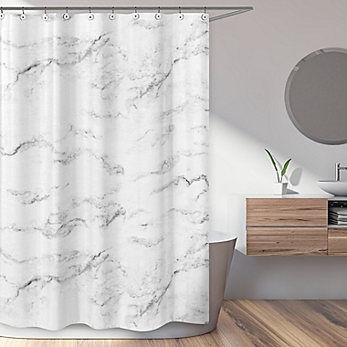 Sweet Jojo Designs Marble Shower Curtain in Black/White. View a larger version of this product image.