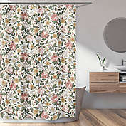 Sweet Jojo Designs Vintage Floral Shower Curtain in Pink/Green