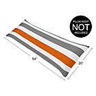 Alternate image 3 for Sweet Jojo Designs Grey and Orange Stripe Body Pillow Case