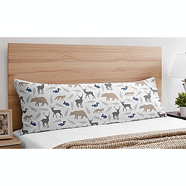 Sweet Jojo Designs&reg; Woodland Animals Reversible Body Pillowcase. View a larger version of this product image.